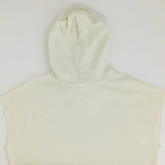 NEW! GAP Cut-Off Sleeve Pullover Hoodie Tunic Color Stone - M - Picture 8 of 12